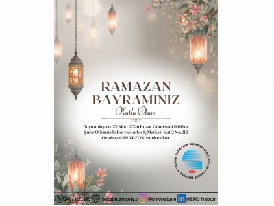 RAMAZAN BAYRAMINIZ KUTLU OLSUN.